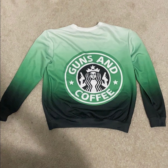 starbucks guns and coffee vintage sweatshirt - Picture 2 of 2